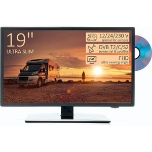 Téléviseur LED TV 19 - DVD/USB - LED - DECODER - Ultra Slim - Noi