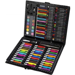 CRAYON DE COULEUR 150pcs de Dessin,Malette de Coloriage Enfants Aquarelle Crayon Enfants Dessin Kit Crayons de Couleur Ensemble Crayon