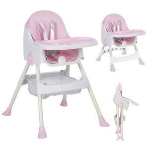 Chaise Haute Bébé évolutive BONNLO - 7 Fonctions, Plateau Double, Rangement, Marcheur, 6 Mois-3 Ans