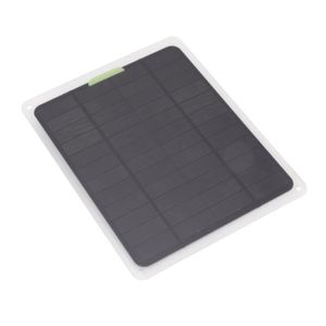 CHARGEUR DE BATTERIE Qiilu chargeur de batterie à énergie solaire Panneau d'alimentation solaire 10W Type C double sortie USB panneau de charge solaire