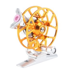 MOULINET SALALIS roue de pêche en alliage d'aluminium SALALIS moulinet de pêche pour droitier Roue de pêche sur glace sport peche Or