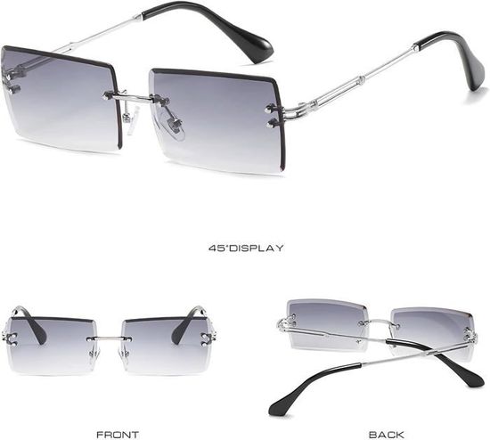 Lunettes De Soleil Francesco Pisacane - Monture Or, Verres Bleus Dégradés, UV400 - Neuf Avec étiquettes