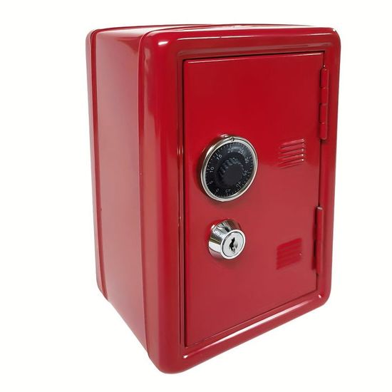 Mini Coffre-Fort Portable En Acier - 6 Compartiments, Avec 2 Clés - Pour Bijoux, Argent, Objets De Valeur (Rose)