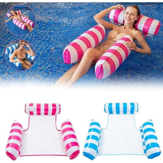 Lanovuto 2 Pièces Bouee Piscine, 4 In 1 Matelas Gonflable Piscine