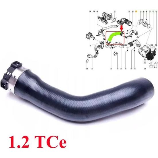 Durite De Turbo Pour Renault Duster, Captur I, Clio IV 1.2 TCe - Raccord De Suralimentation, Diamètres 50 Et 60 Mm - Référence 144600374R