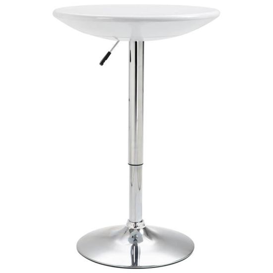 1721NEU® Table de bar-Table de Bistrot Table de Comptoir Table de Cuisine Contemporain Blanc Ø60 cm ABS