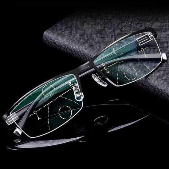 FRA Vieille lunettes de lecture pour hommes double usage anti lumi re bleue 350 degr s ge de r f rence de 70 74 ans Noir