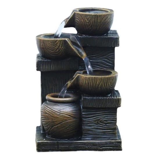 Fontaine De Bureau Zen Cascade - Décoration Feng Shui Avec Eau Qui Coule Pour Méditation Et Détente à La Maison Ou Au Bureau - 6
