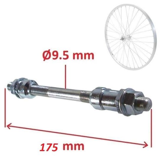 Joyzan Essieu Roue Vélo - Hub Axe VTT Road Hollow Universel Avant Arrière Acier Résistant
