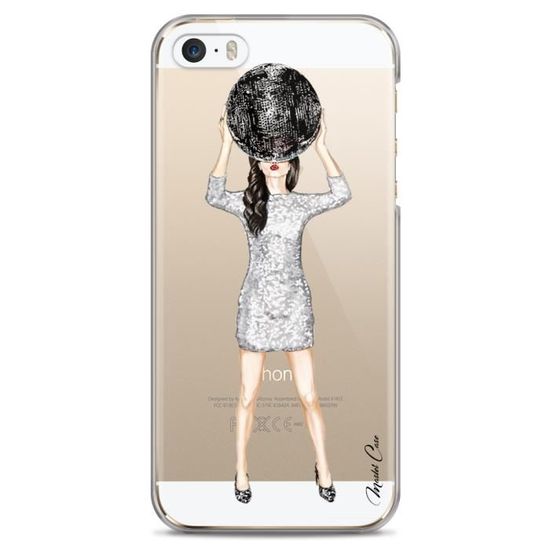 Coque Iphone 5c Transparente Motif Dessin Designer Design Pour