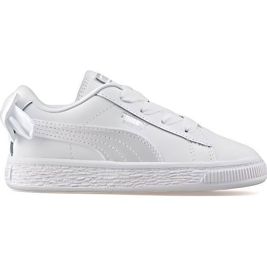 PUMA Baskets Basket Bow Blanc Enfants Blanc Cdiscount Chaussures