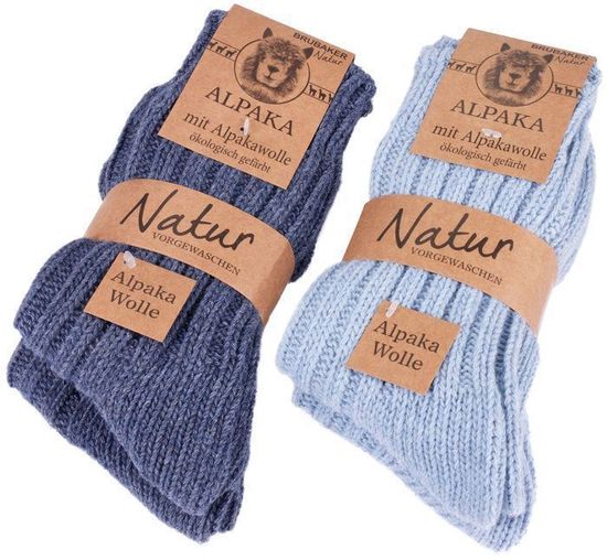 Lot De 4 Paires Chaussettes En Alpaga - Chaussettes Chaudes D'hiver, Tricot Norvégien - Pour Hommes Et Femmes - 13