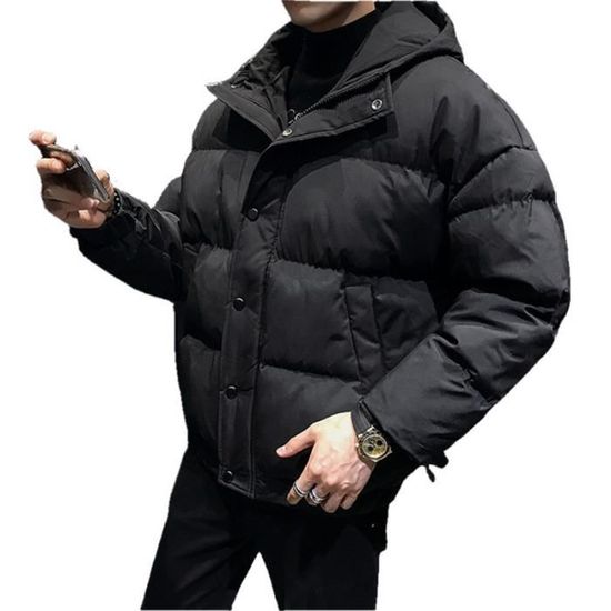 Grenouillère Polaire Homme Avec Capuche - Pyjama Chaud Doublé Coton Pour Automne/Hiver - Confortable Et Pratique à Porter à La Maison