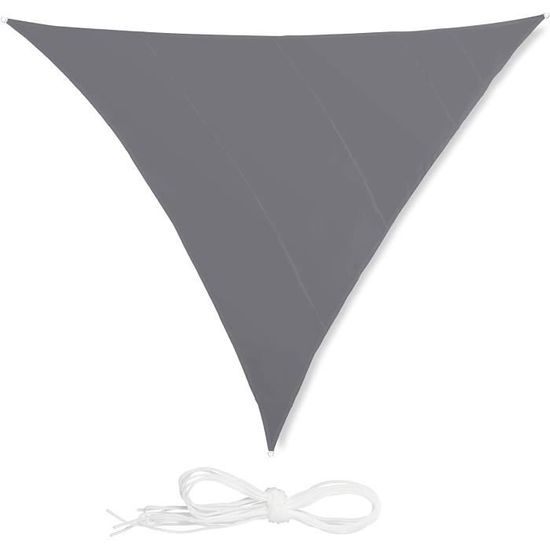 Voile D’ombrage Triangulaire Anthracite – Protection UV 90% – Résistante Aux Intempéries – Pour Jardin, Terrasse, Balcon