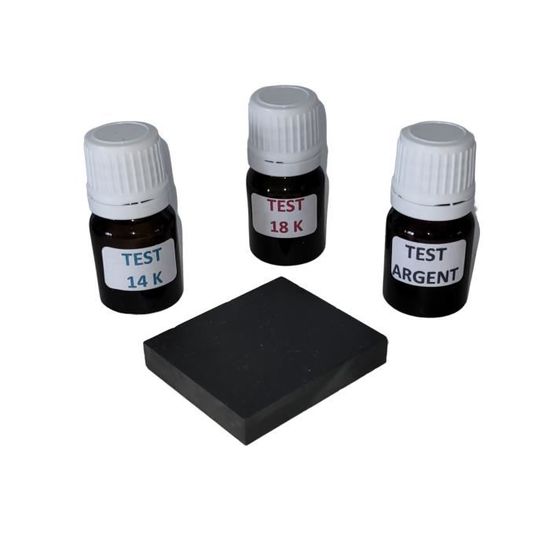 Kit De Testeur D'or, Argent, Platine - 7 Acides + Pierre De Touche - Neuf Avec étiquettes
