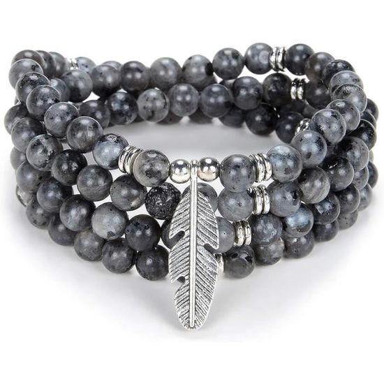 Votre Bracelet Mala Tibétain 108 Perles En Bois Om Lotus Bouddha Fait Main