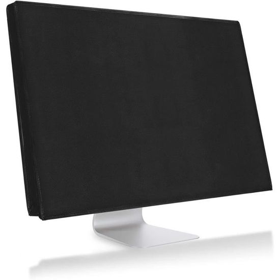 Kwmobile Housse écran Compatible Avec 27-28" Moniteur - Protection D'écran Avec 2 Compartiments - Noir