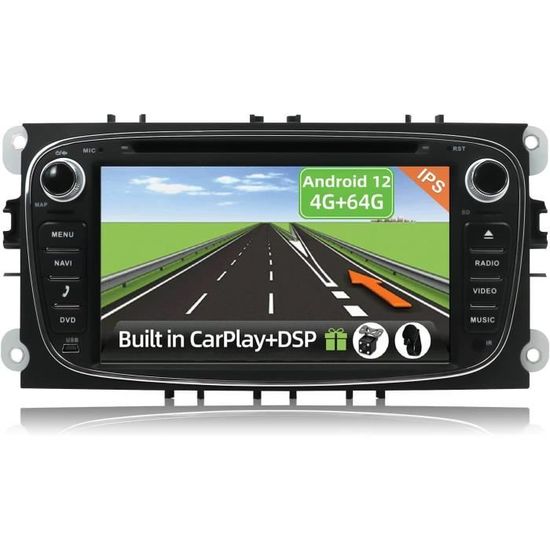 Autoradio Android 14 Pour Ford - 7" écran Tactile, 8 Cœurs, GPS, DAB+, WiFi, 4G