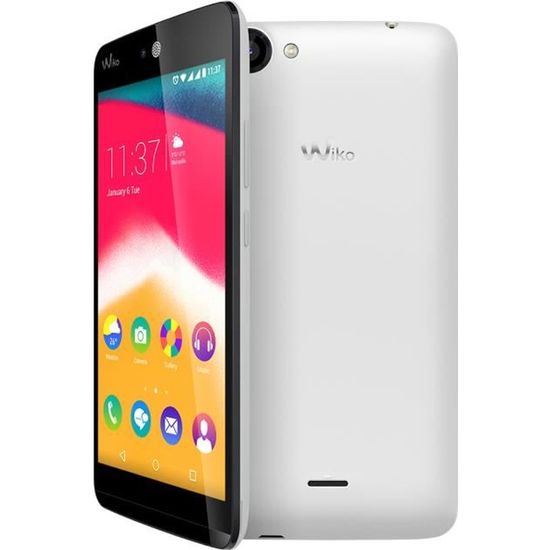 Wiko RAINBOW JAM, 12,7 cm (5"), 16 Go, 8 MP, Android, 5.1, Blanc