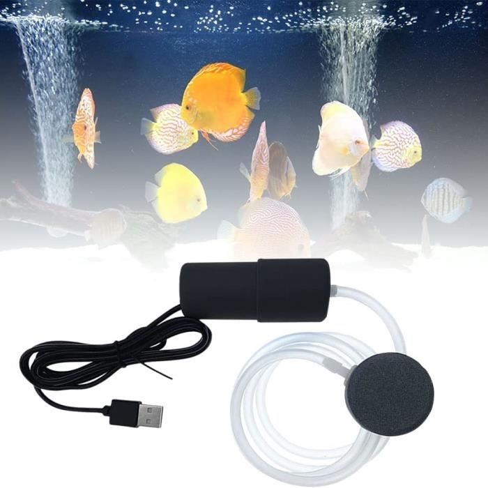 Mini pompe à air USB - Portable - Silencieux - Pour aquarium - Avec pierre  à air et tuyau en silicone - Noir - Cdiscount Animalerie