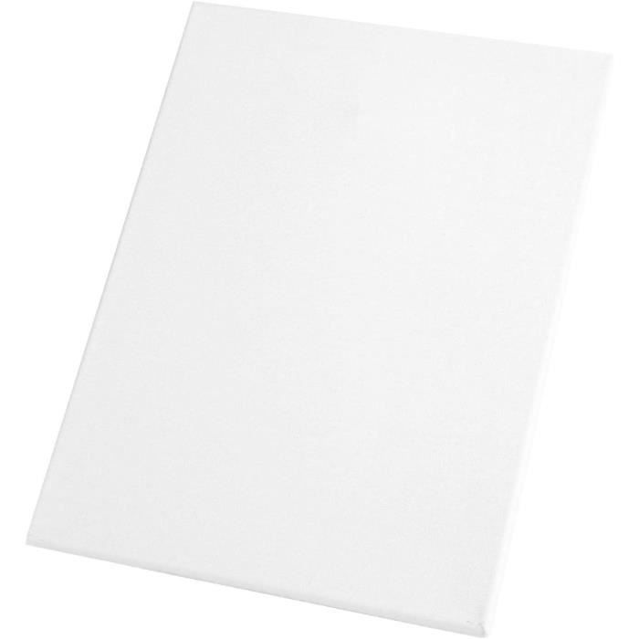 Lot De 6 Toiles Blanches Pour Peinture - Châssis Bois, Coton 100%, Triple Apprêt, Idéal Acrylique Et Huile