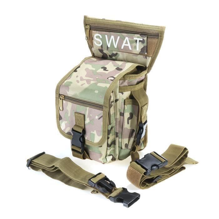 Sacoche Jambe Moto SPORWAY - 20x14.5x8cm - Imperméable EVA - Poches Multiples - Logo Réfléchissant