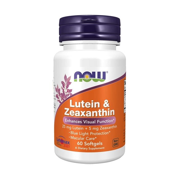 Lutein & Zeaxanthi 60 caps Standard Now Foods Pack Nutrition Sportive
