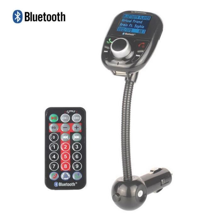 5 en 1 Affichage LCD kit voiture Bluetooth chargeur de voiture émetteur Bluetooth FM MP3 USB de haut-parleur mains libres