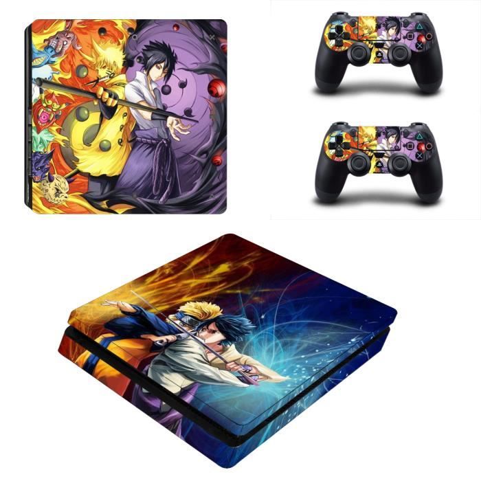 Naruto PS4 Slim Skin Vinyl autocollant Decal Sticker pour Sony Playstation 4 Slim Console + 2 Kits pour manettes