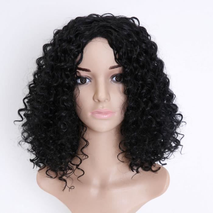 Cheveux bouclés courts européens et américains - Perruque
