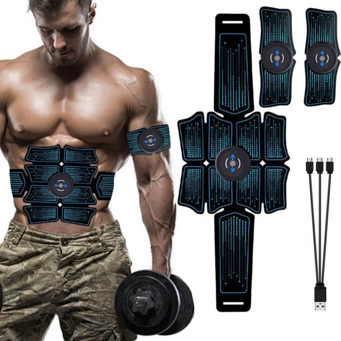 Recharge Wireless Muscle Stimulator Smart Fitness Abdominal Vibrating Belt Electrostimulation Muscle Sculpting at Home Workouts