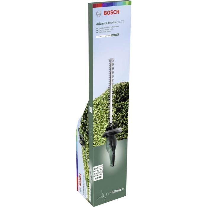 Taille-haies Bosch Home and Garden AdvancedHedgecut 70 06008C0900 électrique avec étrier de protection 500 W 1 pc(s)