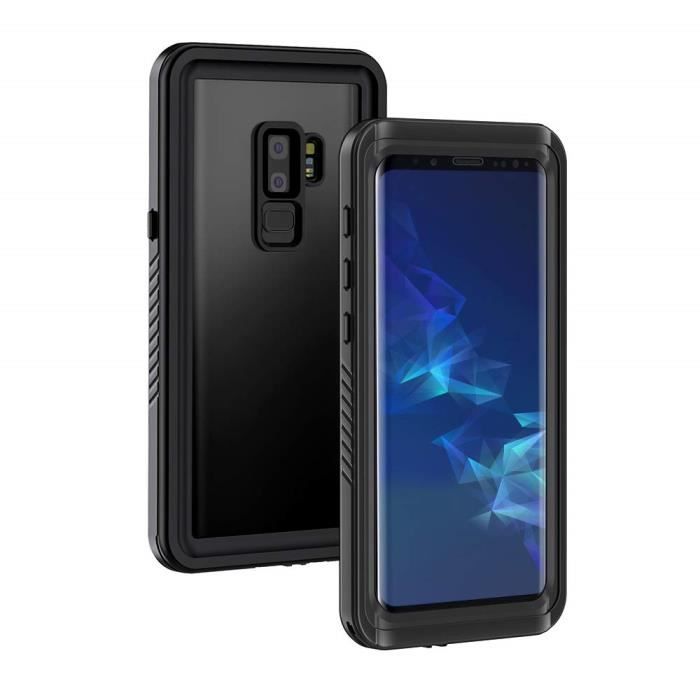Coque Étanche Galaxy S9 Plus, [IP68 Imperméable] Full Body avec Protection écran intégré Antipoussière Waterproof Etui , Noir