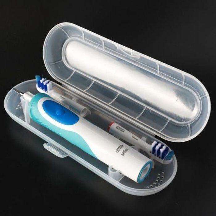 Étui de Rangement Pour Brosse à Dents électrique de Voyage Portable Pour Oral-B Blanc Transparent