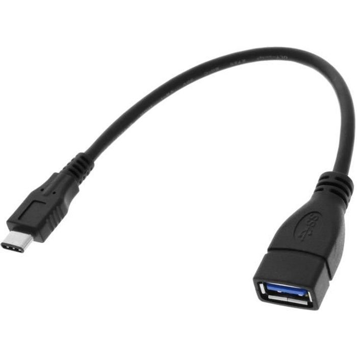 Cable adaptateur USB OTG Femelle vers USB Type C Male