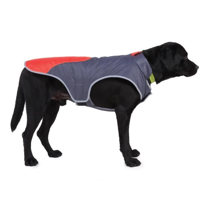 Simple vêtements gros chien gilet coton manteau chien manteau cachemire pour animaux domestiques épaissie- Rouge-XXL