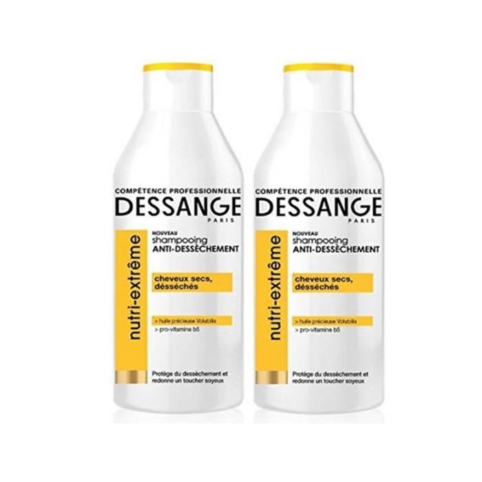 Dessange - Nutri-Extrême Shampooing Anti-Dessèchement Pour Cheuveux Secs ou Desséchés - 250 ml - lot de 2