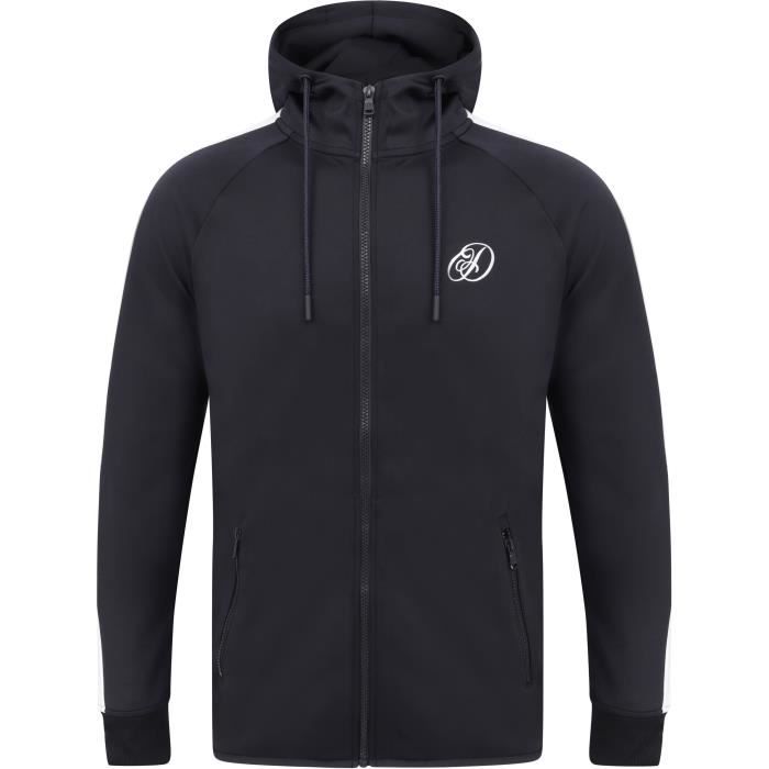 DISSIDENT Sweat Zippé à Capuche Logo Poitirine - Coloris Marine Homme