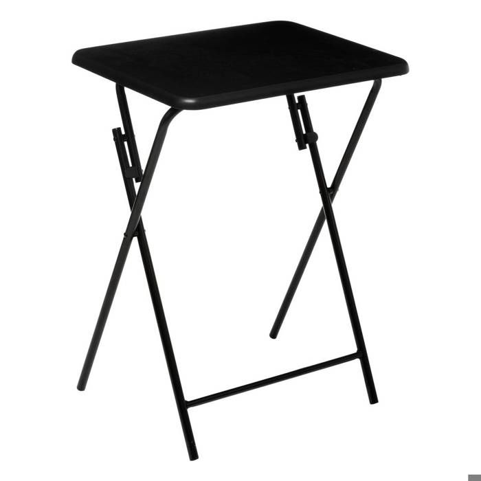 Five - Table d'appoint pliante noire en Bois et Métal H 64 cm Noir