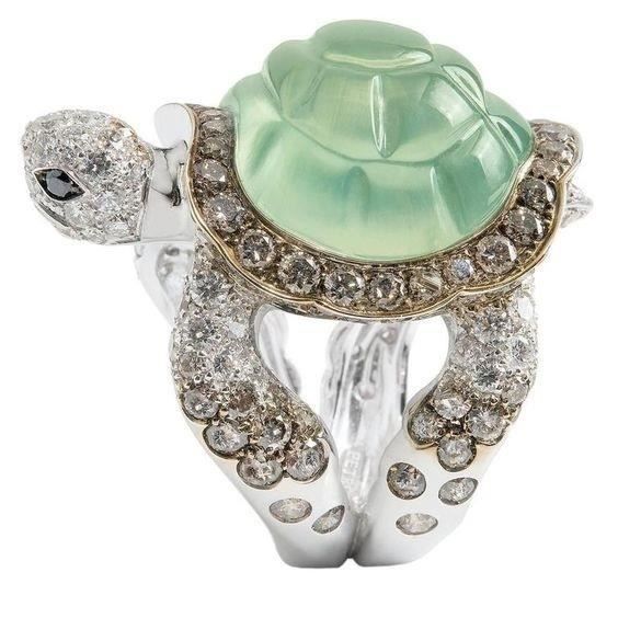 Naturel Pierres Précieuses Diamant Bijoux Tortue Anneau De Fiançailles Anniversaire De Noël Cadeaux Partie Anneau