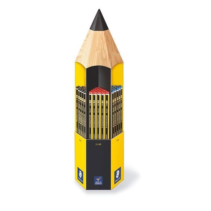 Noris® 120 - Présentoir 90 crayons graphite assortis (2B-B-HB-H-2H)