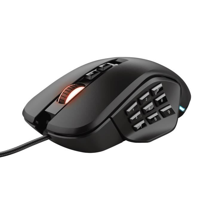 Trust Gaming GXT 970 Morfix Souris Gamer MMO Personnalisable avec 4 Plaques Latérales Interchangeables, 10 000 DPI