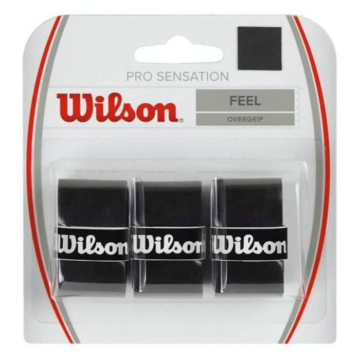 Surgrips Wilson Pro Sensation Overgrip Noir x 3