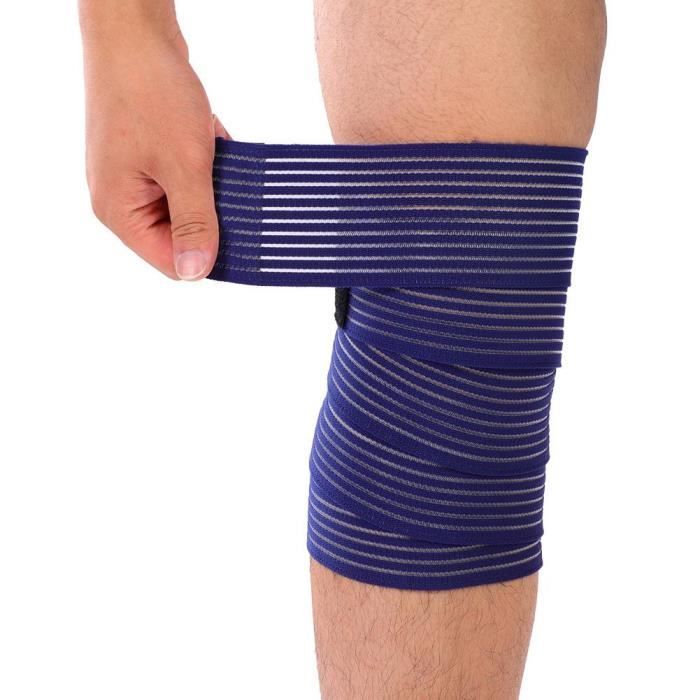 Bandage élastiqué Réglable 180 cm protection de bras Poignet / genou / soutien de cuisse bleu--Rose Vie