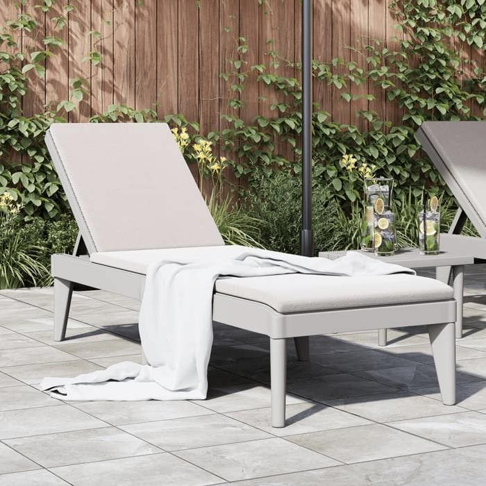 vidaXL Chaise Longue Siège avec Dossier Réglable Bain de Soleil Transat de Jardin Patio Terrasse Arrière-cour Moderne 364218