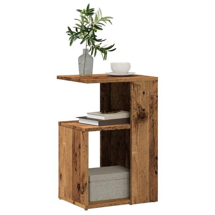vidaXL Table dappoint vieux bois 36x30x56 cm bois dingénierie bout de canapé table de canapé table de salon table 856558
