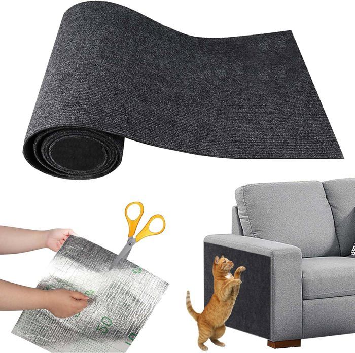 Comparer les prix de Tapis Griffoirs pour Chats,40 x 200 cm Grand Tapis à Gratter Auto-adhésif Découpable Griffoir pour Chat,Protection Canape Chat Anti