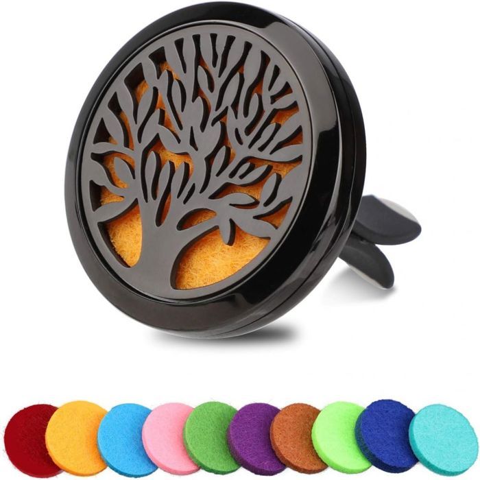 Diffuseur D'huiles Essentielles Pour Voiture - Clip Sur Ventilation, Acier Inox, Avec 10 Pads En Feutre - 8