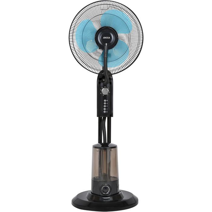 Ventilateur Sur Pied Avec Nébuliseur 3 Vitesses 60° DOscillation Réservoir De 32 L Brume Réglable Minuteur 40 X 40 X 127 Cm - Laroy Duvo