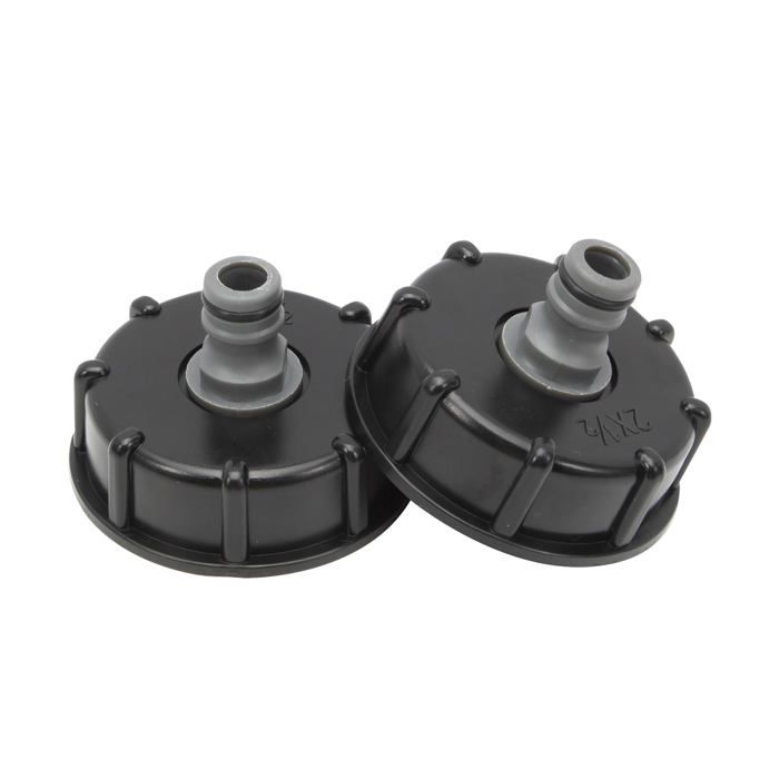 2 Pièces Bec De Vidange Pour Réservoir IBC 1000L - Raccord Vanne S60x6 - Adaptateur Tuyau étanche - ABS Résistant